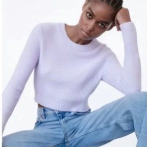 NWOT Zara Lavender Purple Cropped Sweater